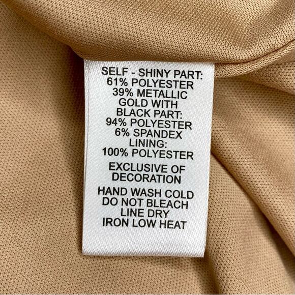 Lulus Lookout Weekend Sparkly Gold Skater Dress size Large - Picture 9 of 11